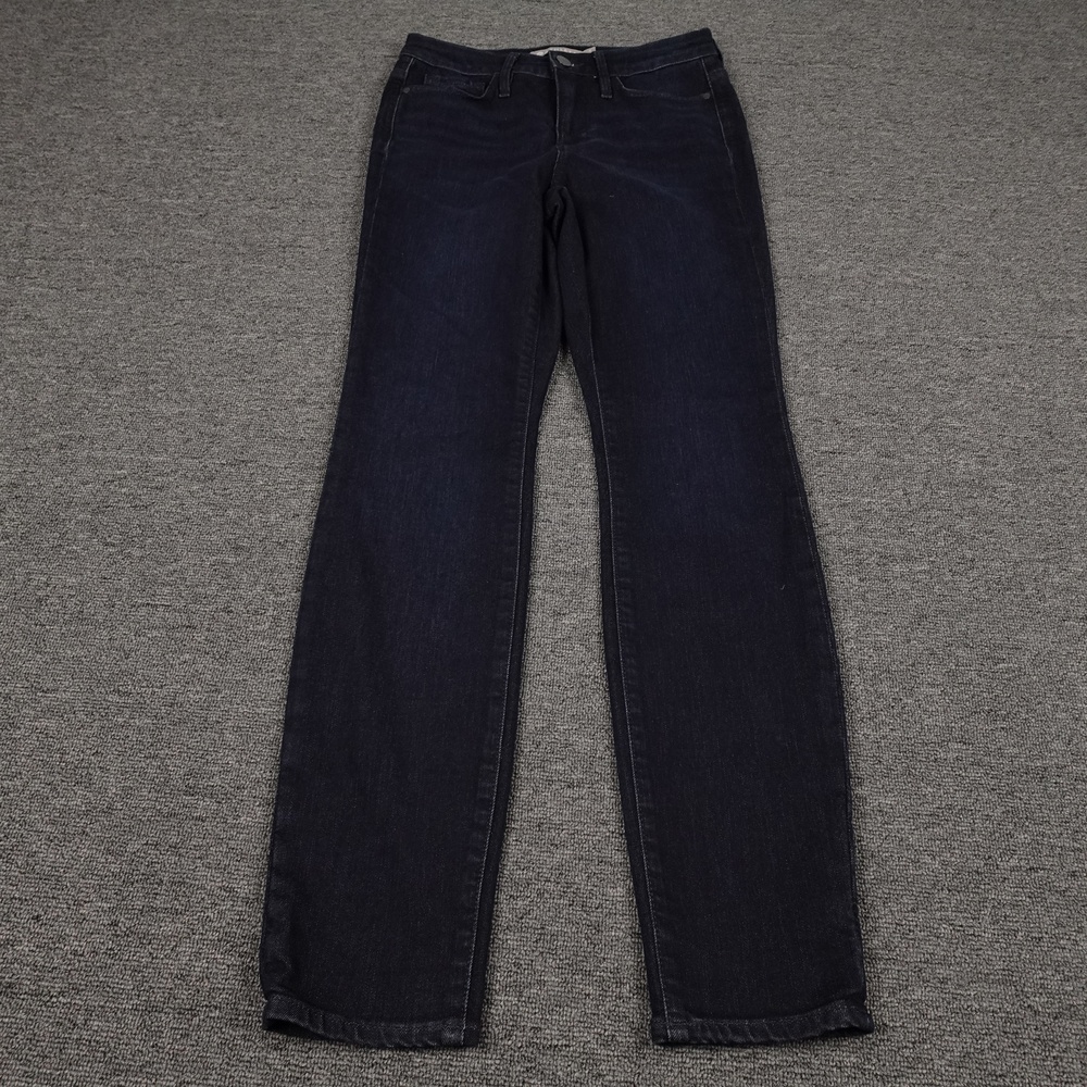 Athleta Sculptek Skinny Jeans Womens 4 Blue Dark Wash Mid Rise Stretch Denim